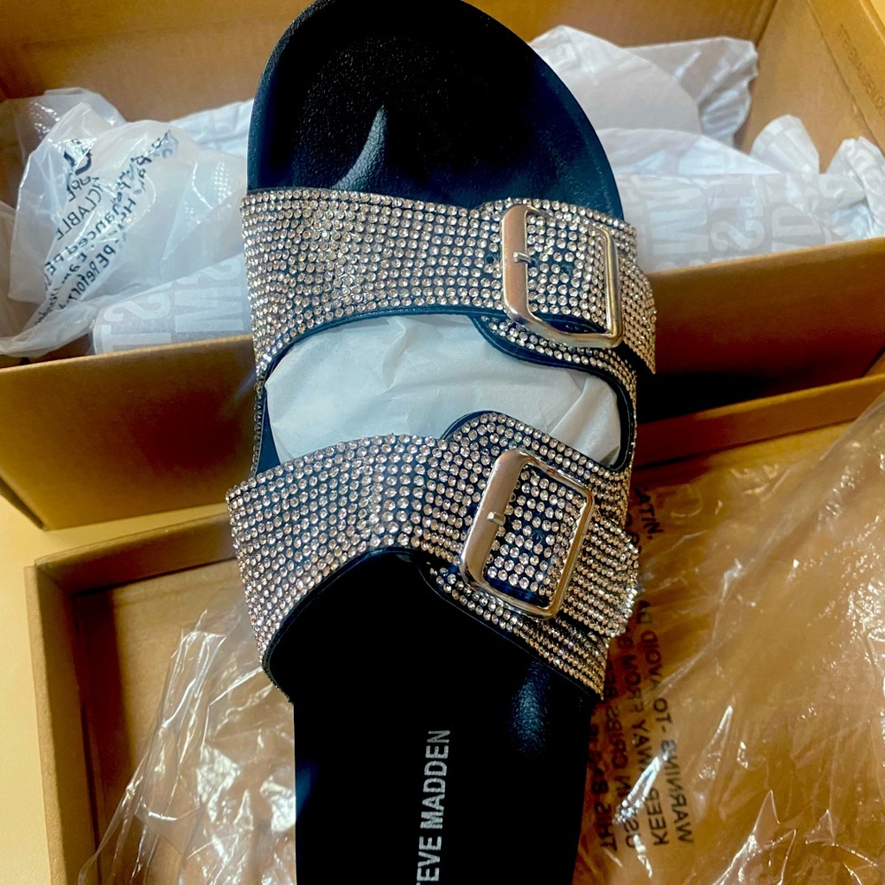 Steve Madden Rhinestone Sandals - Picture 2 of 6